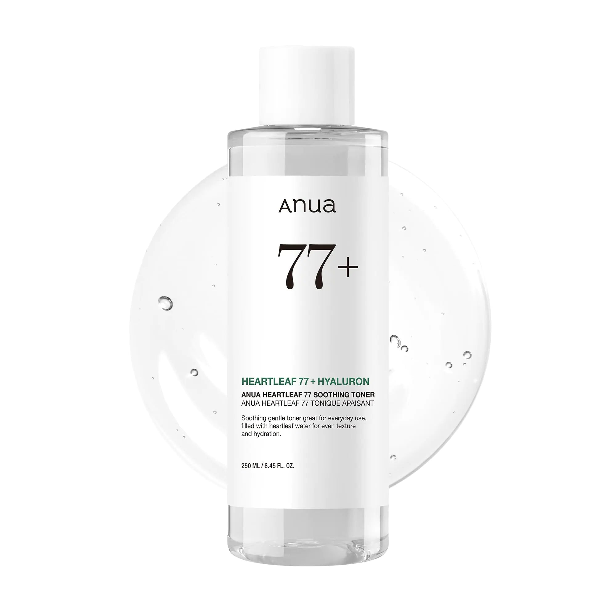 Anua Heartleaf 77 Soothing Toner I pH 5.5 Trouble Care Calming Skin Refreshing Hydrating Purifying Cruelty Free Vegan(250ml / 8.45 fl.oz.)