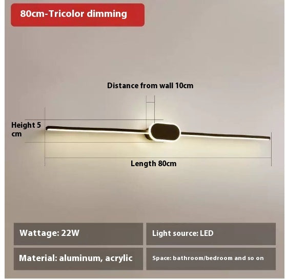 Mirror Front Bathroom Mirror Cabinet Dedicated Makeup Light Led Dressing Lamp